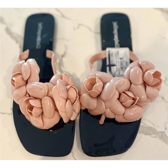 Jeffrey Campbell Fleuris Jelly Flip Flop Sandals Sz 7 & 9 Baby Pink - Valentine - Picture 2 of 3